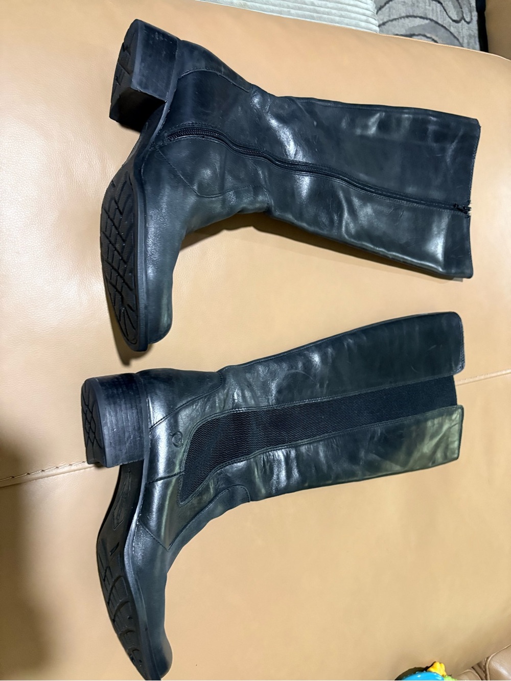 Born Black Over-the-Knee Leather Boots - Picture 3 of 7